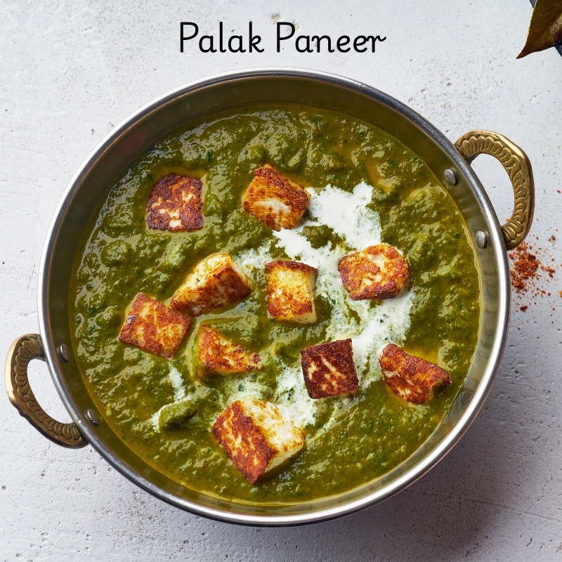 Palak paneer — spinach and cottage cheese curry